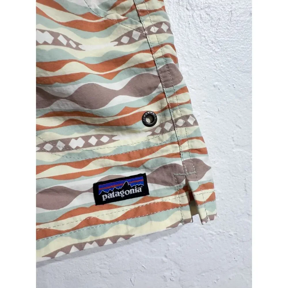 Patagonia Board Baggie Girl L Bottom Shorts Costa Rica Drawstring Yellow Swim
